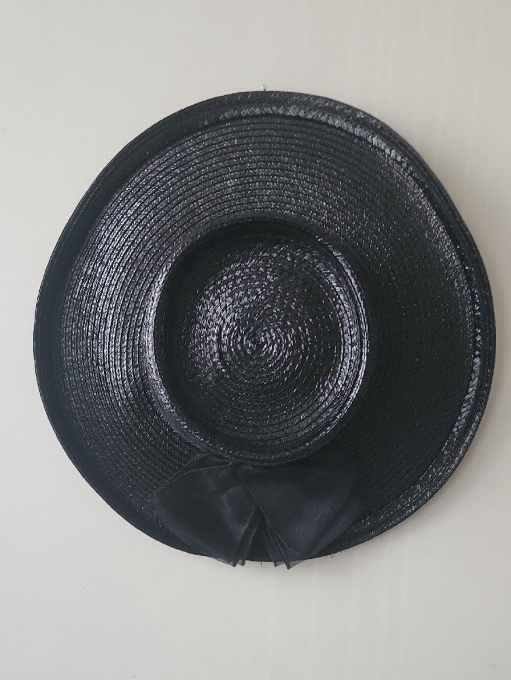 betmar Black Wide-Brim Straw Hat with Bow - Picture 6 of 16